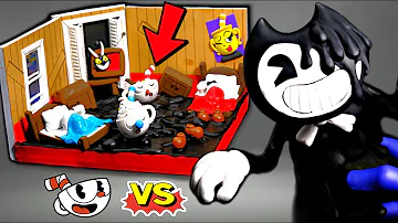 Bendy & CupHead's Room with clay