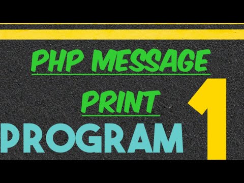 How to Print Message in Php