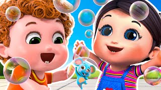 Play Outside Bubbles Song | Blue Fish 4K Nursery Rhymes & Kids Songs