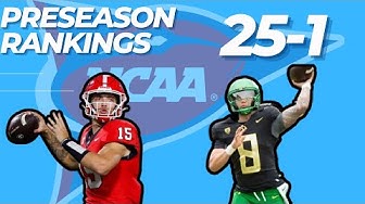 College Football Preseason Rankings (25-1) // 2024 thumbnail