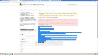 Connecting to YouTube using Qlik Web Connectors