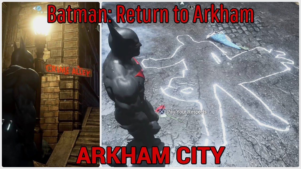 Batman visits where his parents died at Crime Alley - Batman: Return to Arkham - Arkham City