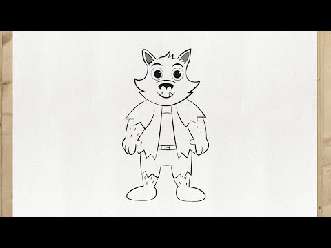 Como desenhar o LOBISOMEM do Folclore passo a passo, fácil e rápido