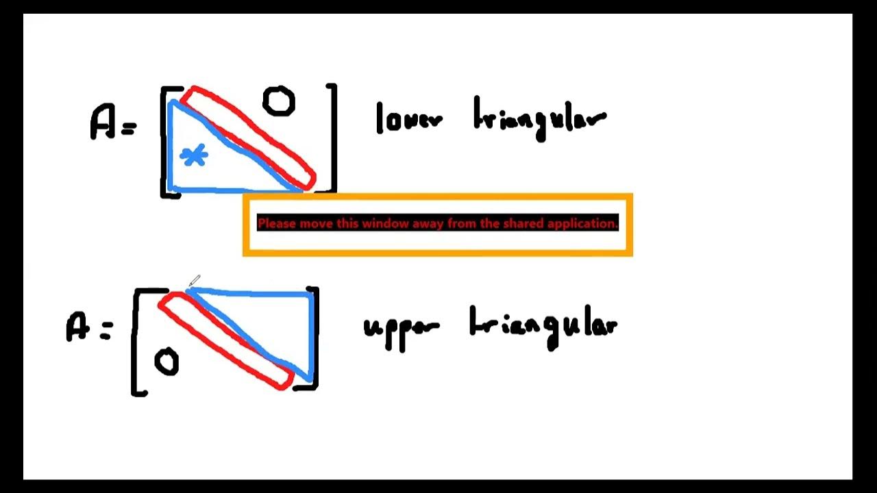 Lower and Upper Triangular Matrix - YouTube