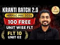 FLT 10 | 100 Free FLT Programme | Kranti Batch 2.0 | MPPSC Prelims 2026