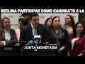 SAMUEL PÉREZ DICE QUE DECLINA PARTICIPAR COMO CANDIDATO A LA JUNTA MONETARIA, GUATEMALA.