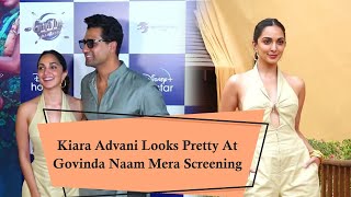 Kiara Advani Looks Pretty At Govinda Naam Mera Screening