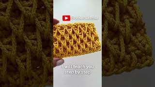 Smock Stitch step-by-step crochet tutorial