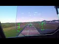 Live from the Airbus Cockpit - Another HUD video landing in Bergen texted