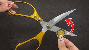 Turn Dull Scissors into Razor Sharp with JUST 1 Coin – No Tools Needed!