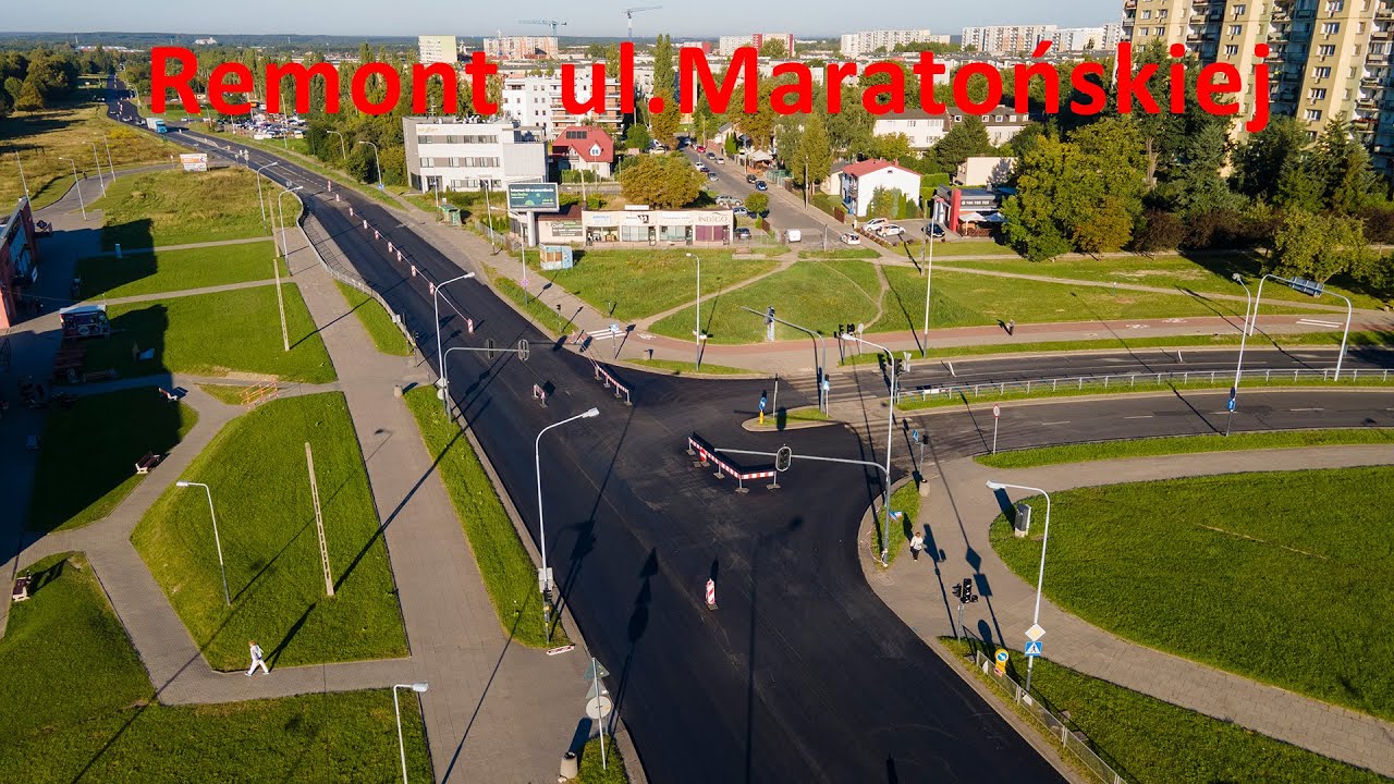 Remont ulicy Maratońskiej w Łodzi - YouTube