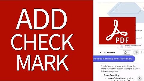 How to add Check Mark on Adobe Acrobat 2025?