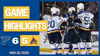 Game Highlights: Blues 6, Coyotes 5