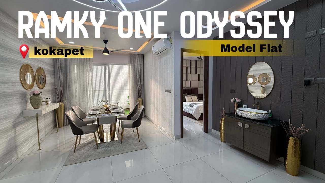 Квартира в жилом комплексе Ramky One Odyssey Model Flat ☎️ 9701450805 | | Кокапет, Хайдарабад 🏙️✨...