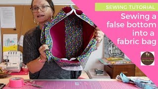 Inserting a false bottom into a bag | Easy sewing project for any size bag | TUTORIAL