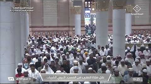 صلاة المغرب للشيخ محمد برهجي من المسجد النبوي الشريف 13 محرم 1447 خواتيم سورة الرعد