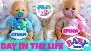 🤗 Wow! Baby Born Twins: Day In the Life - Super Compilation! Feeding + Changing + Outings + Bath!