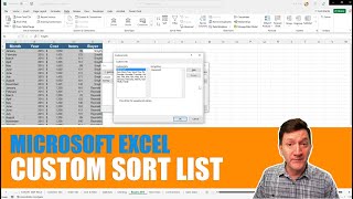 Microsoft Excel - Creating Custom Lists to Sort Data in a Specific Order