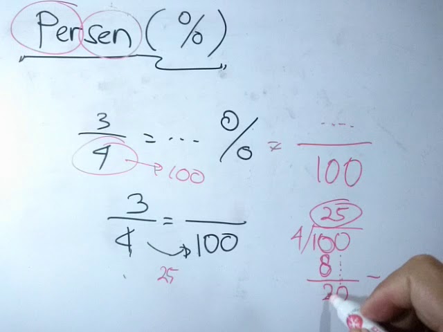 Merubah Pecahan Ke Bentuk Persen Youtube