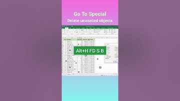 Delete unwanted objects in excel with Find & Select. #shorts #excel #howto #learning