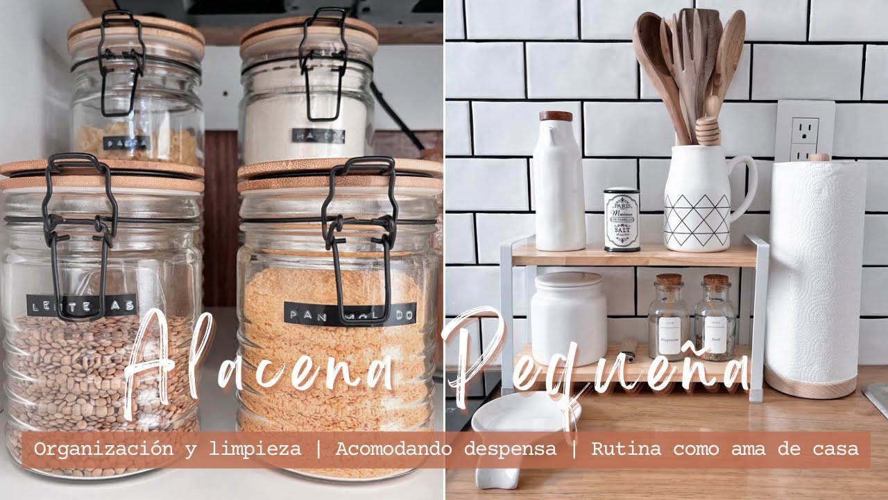 ORGANIZACIÓN ALACENA PEQUEÑA | LIMPIEZA Y ACOMODO DE DESPENSA | RUTINA COMO AMA DE CASA | VLOG HOGAR
