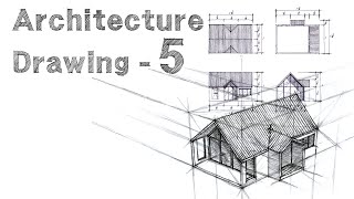 Architecture Drawing 5 3point Perspective Drawing 건축 프리핸드 스케치 쉽게그리기 5(조감도) 建築図面