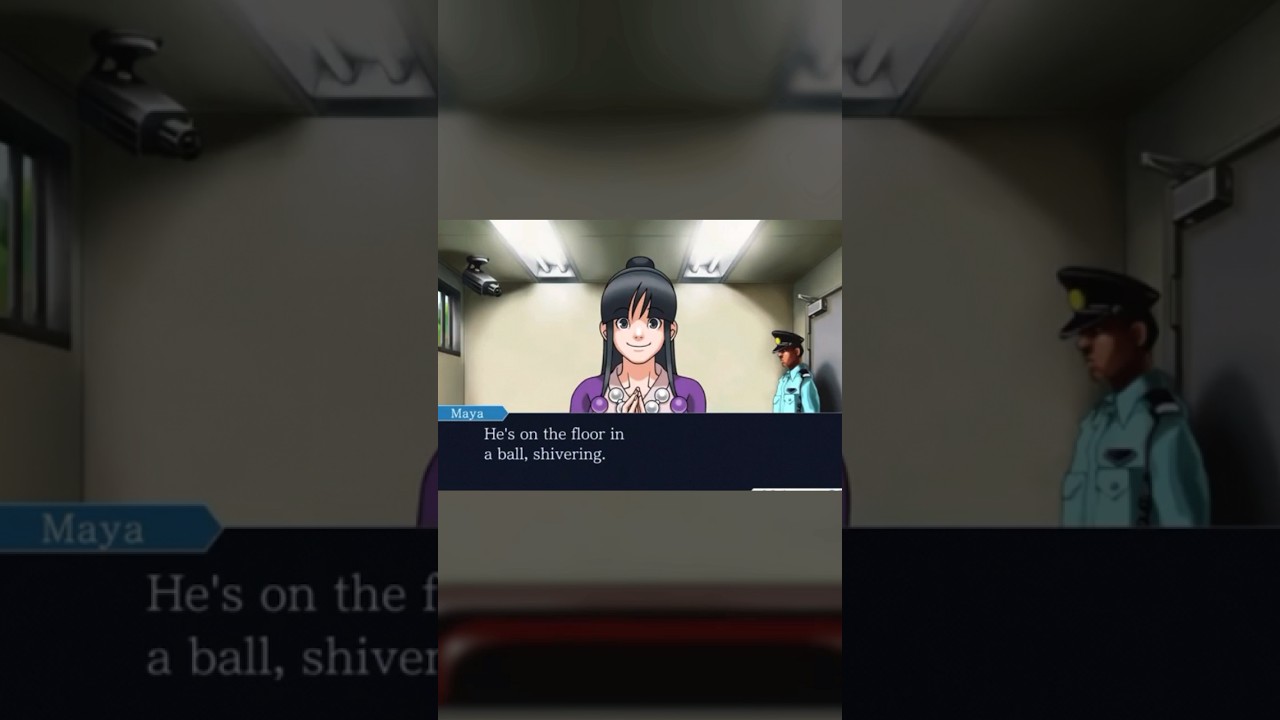 Edgeworth gets left on the floor shaking and crying by his best friend 😍😍 [Ace Attorney Scene]