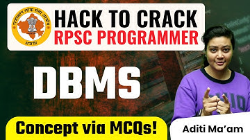 RPSC Programmer Hack to Crack | DBMS MCQs by Aditi Mam