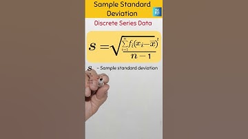 Measures of dispersion Statistics - sample Standard deviation formula #statistics #sigma #maths