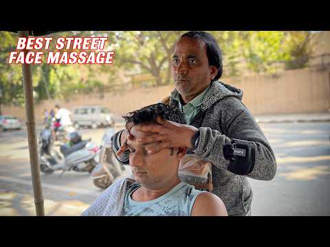 This Street Barber Gives Me Best Face & Compliment Head Massage | Salon Like Service in Just $0.50