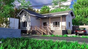 House In Forest In Blender Free Project File #blender #3dtutorial #3d #blenderanimation