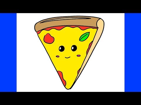 איך לצייר פיצה חמודה