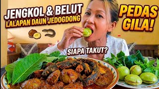 Mukbang: young jengkol with shrimp paste chili sauce, eaten raw as a side dish