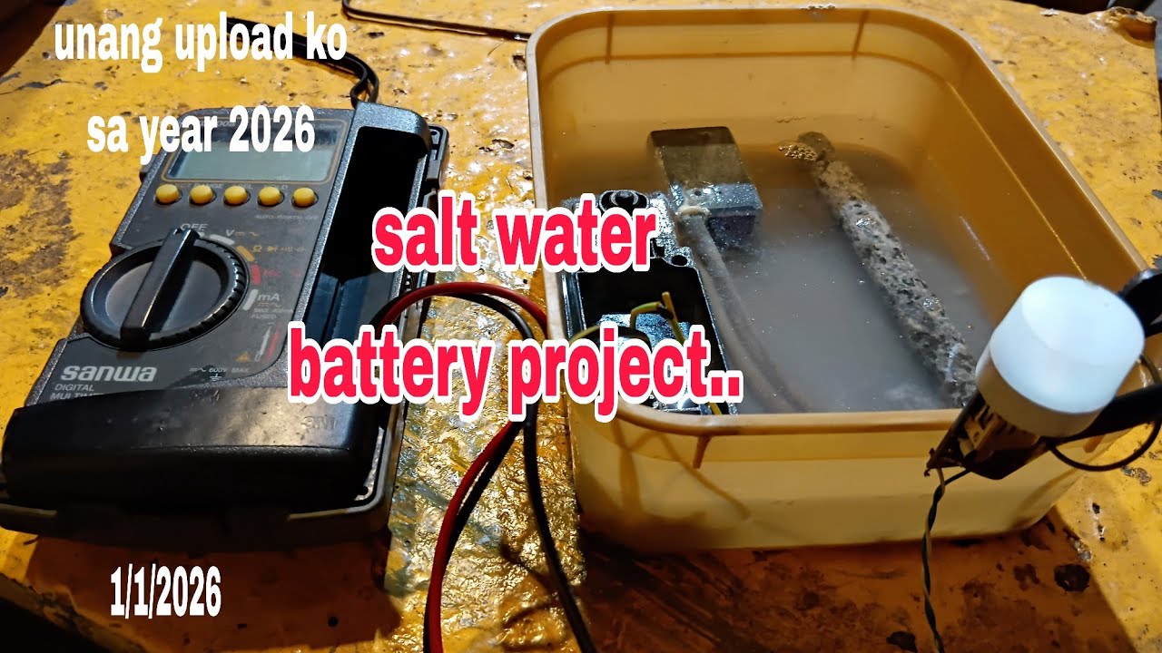 my salt water battery experiment.