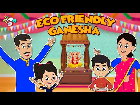 Eco Friendly Ganesha - Ganesh Chaturthi Special | English Moral Stories | English Kids Stories