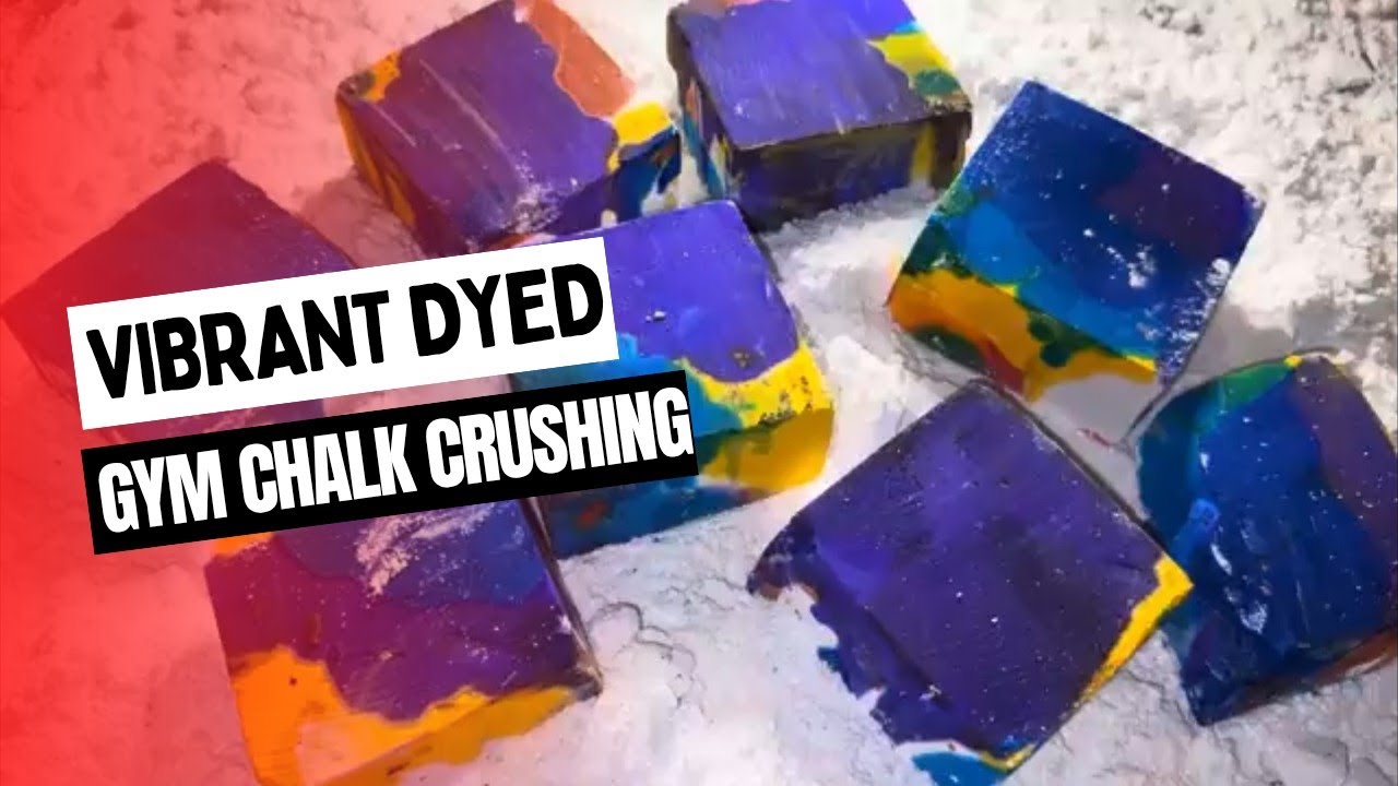 Vibrant Dyed Gymchalk Crushing| @TamTamAsmr | Crunchy Crispy Dyed ...
