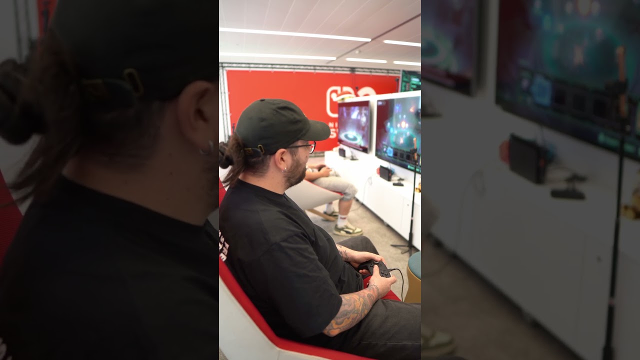 Probando Starfox Nintendo switch 2 en las oficinas de Nintendo España