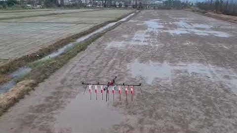 sowing rice seed agricultural drone