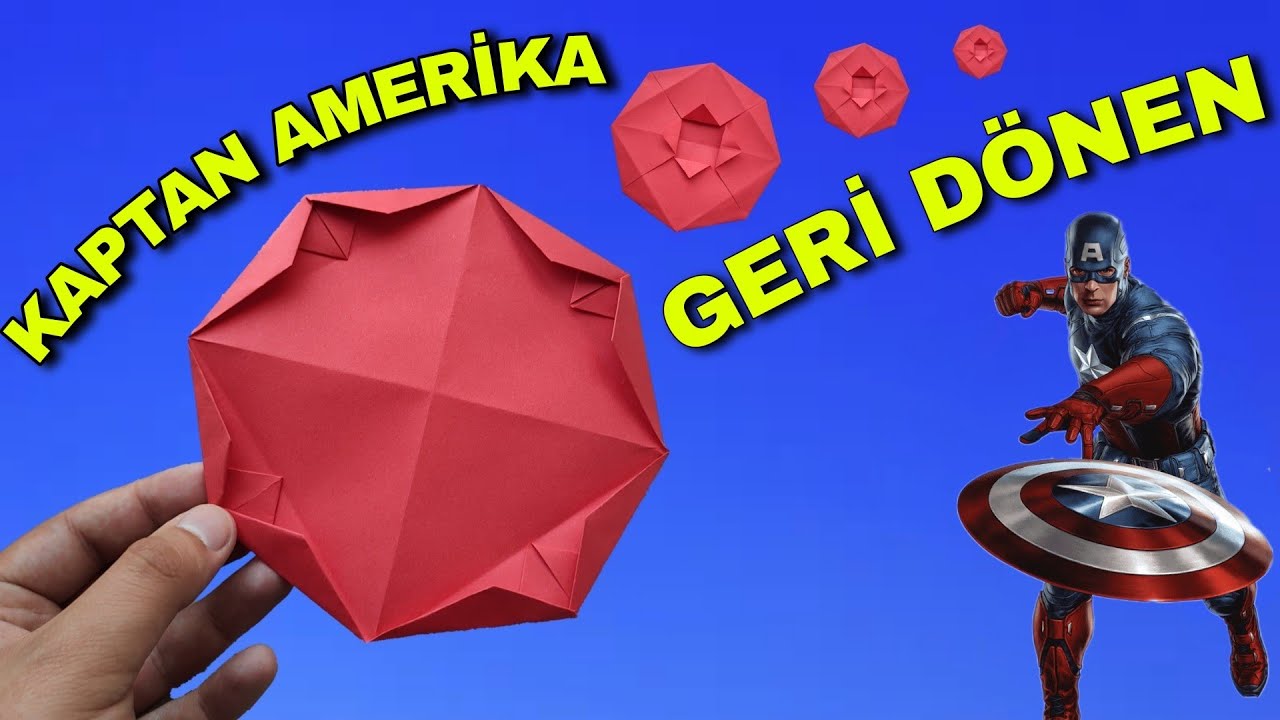 Geri Dönen Kaptan Amerika Kalkanı Yapımı | Kağıttan Boomerang Kalkan Yapımı