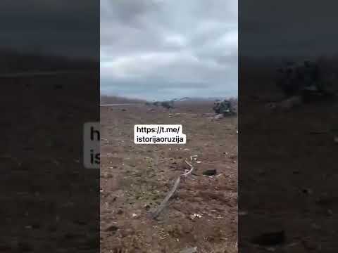 аэродром Кульбакино . Разбитая батарея гаубиц Z ВС РФ