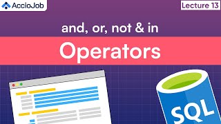 SQL for Beginners | Operators | Lecture 13