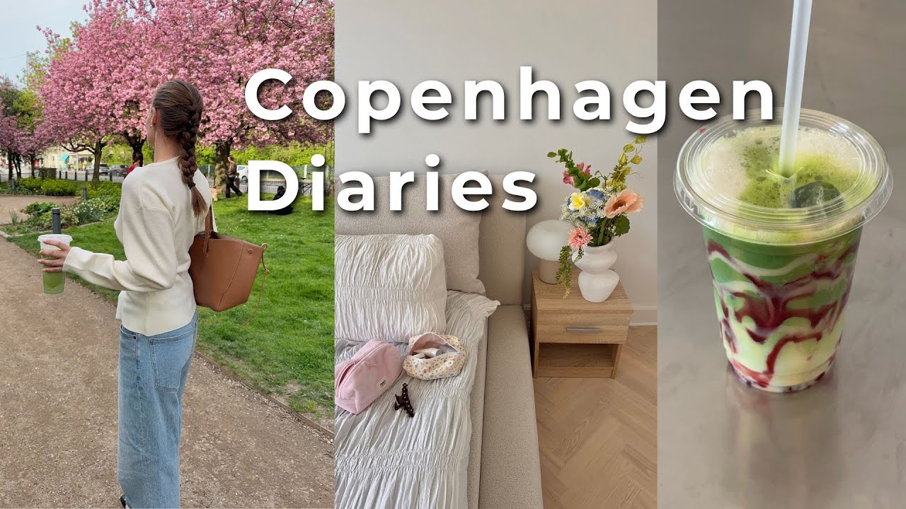 Spring in Copenhagen | Cherry blossom season, new matcha café, shopping haul & girls night