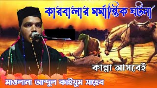 কারবালার ঘটনা।shaheed karbala waz মাওলানা আব্দুল কাইউম সাহেব।কান্না ভরা নতুন ওয়াজ।Abdul kayum saheb