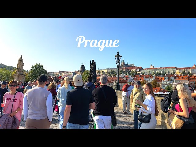 [4K]🇨🇿 Walking tour of Prague, Czechia: The historical capital of Bohemia. Lunch at Nase Maso 🍔🍺 class=