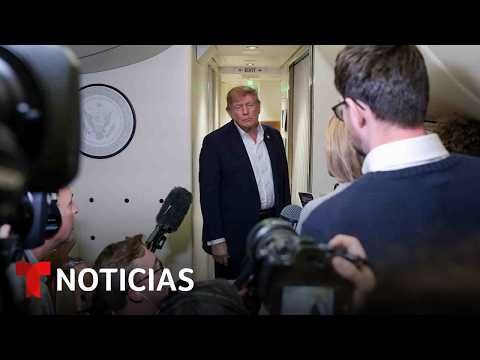 Cadenas de televisión muestran apoyo a CNN tras veto del avión presidencial | Noticias Telemundo