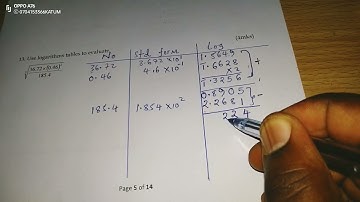LOGARITHM TABLES. EVALUATION OF NUMERICAL PROBLEMS USING LOGS