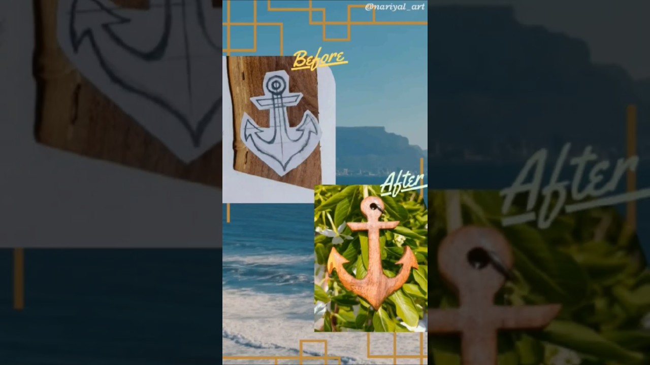 😲👀Wooden Anchor Keychain, 🪵🌴🪓