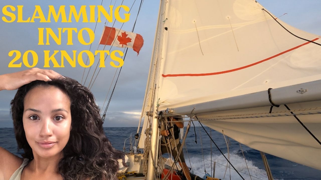 ⁣Slamming Into 20 kts sailing to the Tuamotus & Catching TWO Tuna