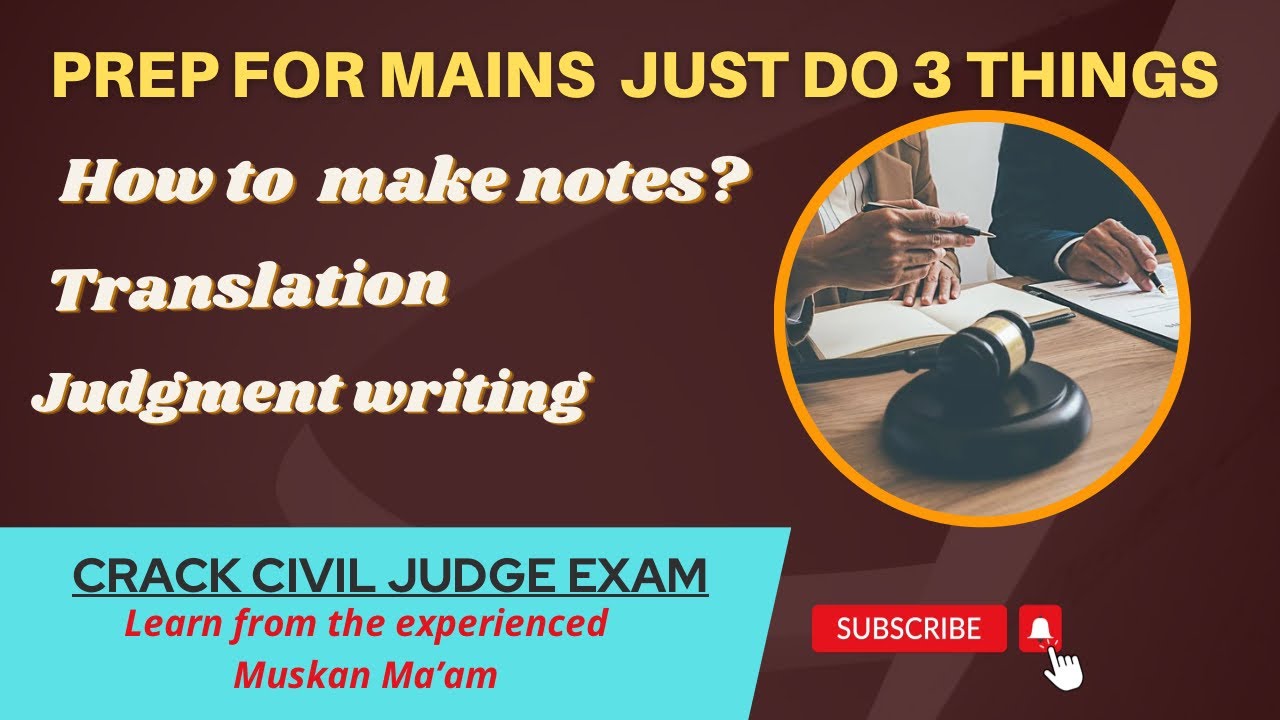 Preparation for judiciary |How to make notes |Preparation for civil judge Mains exam 