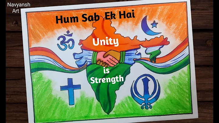 Hum Sab Ek Hai poster drawing / National Unity Day drawing, 31 October / Unity is Strength drawing